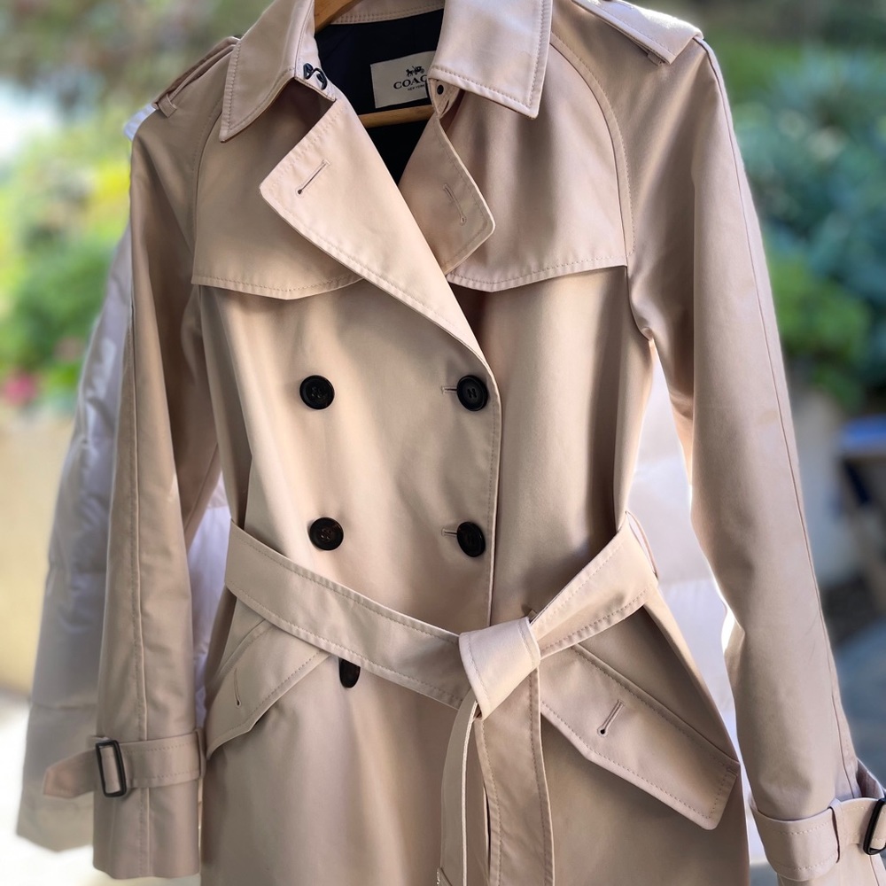 Coach short trench coat, size XS
